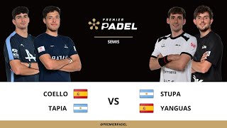 PARIS MAJOR PREMIER PADEL 2024  SEMIS  COELLOTAPIA vs STUPAYANGUAS [upl. by Modnarb]