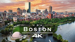 Boston USA 🇺🇸  by drone 4K [upl. by Norvin]