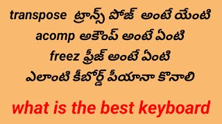 what is trans pose acomp and freez in piana telugu [upl. by Farnham]