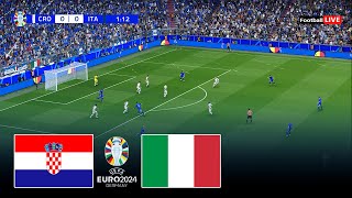 CROATIA vs ITALY I UEFA EURO 2024  FULL MATCH  REALISTIC PES [upl. by Akemehc]