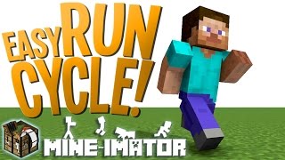 Easy Run Cycle  Mineimator Tutorial [upl. by Eiralam]