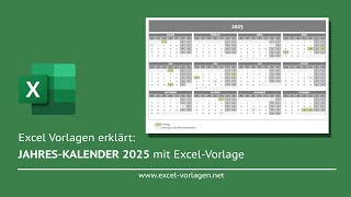 Kostenlose ExcelVorlage Jahreskalender 2025 mit Feiertagen amp Ferien – Inklusive PDF 📅 [upl. by Iuq336]