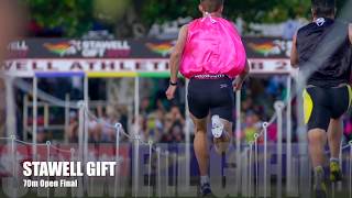 Stawell Gift 2017  70m Open Final won by Kyle Grubnic [upl. by Novyat]