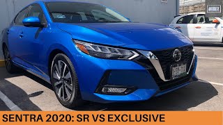 NUEVO Nissan Sentra 2020 SR TM vs EXCLUSIVE CVT  AUTOSIE7E [upl. by Cinnamon]