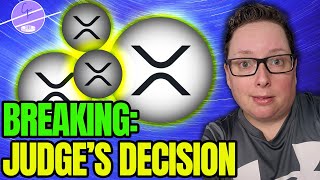 BREAKING XRP NEWS Judges Decision in SEC vs Ripple [upl. by Dorman811]