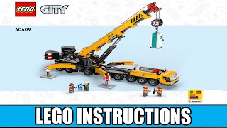 LEGO Instructions  City  60409  Mobile Construction Crane  Construction [upl. by Arimay41]