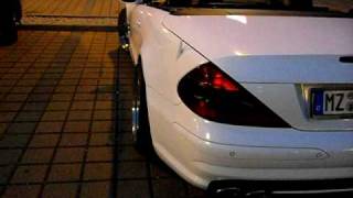 White Mercedes SL AMG  Exhaust Sound [upl. by Dupin899]