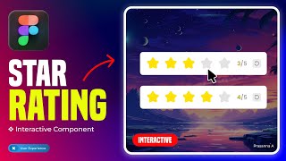 How To Create a STAR RATING Component in Figma Tutorial [upl. by Nilesoj]