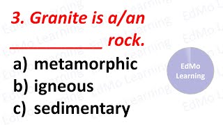 TYPES OF ROCKS Geography Quiz [upl. by Anazraf829]