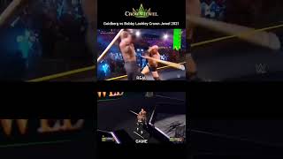 Goldberg vs Bobby Lashley Crown Jewel 2021 Real vs Game Comparison wwe shorts viral [upl. by Antoinetta]