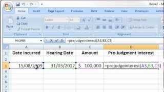 PreJudgment Interest Calculator For Excel [upl. by Ahsirpac]