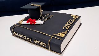 كيك ديزاين كيكة نجاح بكل التفاصيل طريقة صنع الديكورات والتغليف بحواف حادة والغاناش Cake design [upl. by Nered]