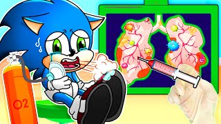 What Happened To Sonic Lung ☣️🚭🩺The hedgehod 2  Poppy Playtime Animation  Stop Motion Paper [upl. by Mavis835]