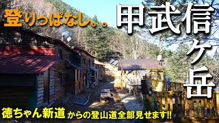 【登山体験】甲武信ヶ岳、三県境の百名山に日帰りで登ってきた！／徳ちゃん新道からの登山道全部見せます！／202311 [upl. by Ellingston]