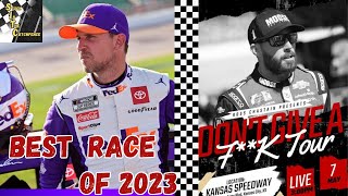 Denny Hamlin Wins amp Ross Chastain Fights Kansas Post Race Recap [upl. by Lightman]