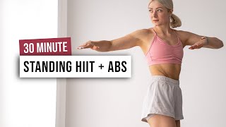 30 MIN KILLER HIIT ALL STANDING  ABS Workout No Equipment No Repeat Sweaty Home Workout [upl. by Raffo]