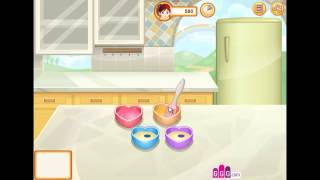 cooking game videoRainbow Muffins Saras Cooking Class [upl. by Wilinski]