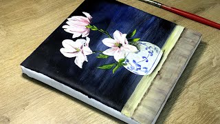 How to Painting for Beginners  Acrylic Painting Techniques🎍 [upl. by Mairem907]