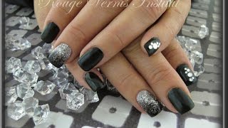 Nail Art  Tutoriel Dégrader avec brillant technique de résine et poudre ANS [upl. by Naynek]