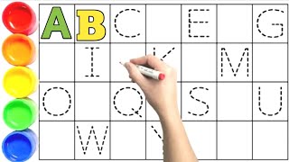 abc and numbers and colour and shapes  abcd colourful  abcd drawing learning letters abcd colour [upl. by Craggy]