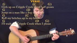 Cripple Creek  Guitar Cover Lesson in G with ChordsLyrics  G C D [upl. by Nykal]