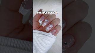 Unhas de noivinha lindas e delicadas 👰🏻‍♀️ unhas manicure esmalte unhaslindas [upl. by Biebel]