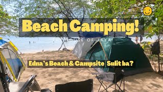 Beach Camping in Calatagan  Edna’s Beach and Campsite sulit ba [upl. by Nedyarb476]