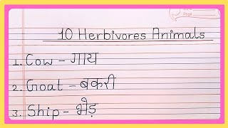 10 Herbivores Animals Name  Herbivores Animals Name  List Of Herbivores Animals  Herbivores [upl. by Akcimehs]