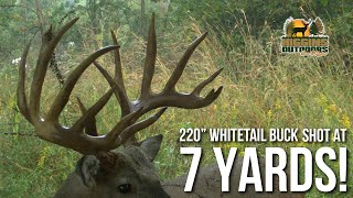 220 inch whitetail buck shot at 7 yards [upl. by Akimit]