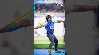 Olympics 2024 Neeraj Chopra enters Javelin Throw final at Paris 2024 with massive throw shorts [upl. by Ammadis319]