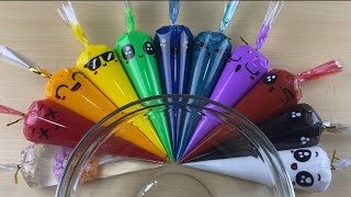 Making Super Colorful amp Metalic Slime With Piping Bags  Satisfying Slime Video ASMR 0033 [upl. by Araem]