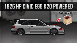 PIXEL CAR RACER HONDA CIVIC EG6 DRAG BUILD [upl. by Mohandis]