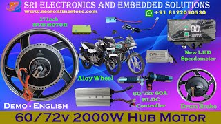 How to make Ebike  6072V 2000W 17inch Alloy wheel Hubmotor Kit80 Kmh trending viral English [upl. by Liatris]