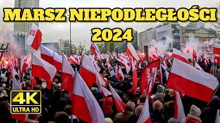 Poznaj PRAWDZIWĄ Polskę Marsz Niepodległości 2024 w 4K cz1 [upl. by Kobylak]