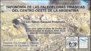 Tafonomía de las paleofloras triásicas del centrooeste de la Argentina  Dr Tomás Pedernera [upl. by Nanahs]