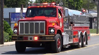 Plainfield Township Volunteer Fire Company Tanker 3631 Responding 51723 [upl. by Hertz]