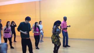 Kizomba Lesson 1  Basic Steps Exercise [upl. by Ainuj]