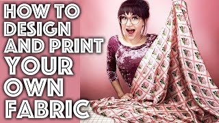 How to Design and Print Your Own Fabric Step by Step Tutorial  Sew Anastasia [upl. by Eenad]