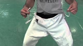 How to Tie Your JiuJitsu Pants w Rener Gracie [upl. by Maitilde]