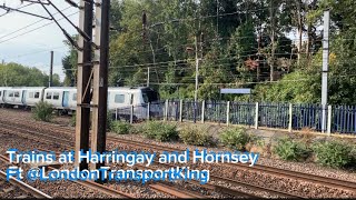 Trains at Harringay and Hornsey [upl. by Aehsa]