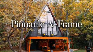 Family Builds Dream Custom Small AFrame on Farm Full Airbnb Tour [upl. by Mita500]