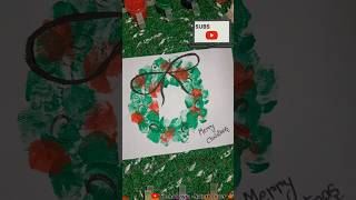 Watch till the end 🎨painting fingerprint merrychristmas art [upl. by Nadeau828]