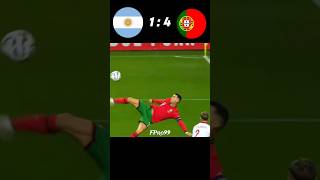 Bicycle kick Cristisno destroy messi  argentina vs portugal imaginery shorts football youtube [upl. by Scrivens]