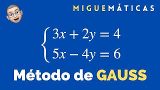 Método de Gauss muy muy fácil para un sistema 2 x 2 [upl. by Dobrinsky]