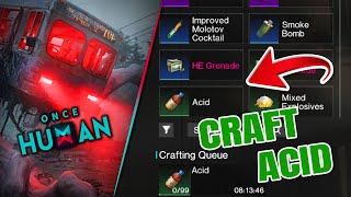 How to Craft Acid Method with SYNTHESIS BENCH  Once Human ⚡️ ZOMBIE Open World Survival [upl. by Marie-Jeanne]