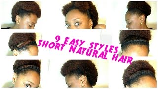 9 BACK TO SCHOOL hairstyles for SHORT NATURAL HAIR  QUICK and EASY The Curly Closet [upl. by Niar]