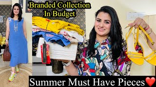 Huge Summer Kurti Haul Cotton Kurta Top Shirt Flared Maxi Dress Footwear Haul Shikha Tyagi [upl. by Alyakcm]