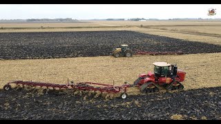 BIG TRACTORS PLOWING in Illinois [upl. by Ardnikal]