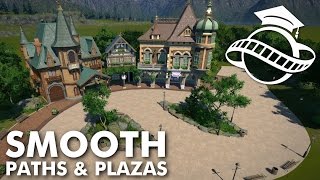 Planet Coaster College  Smooth Paths amp Plazas Tutorial [upl. by Ramoh4]