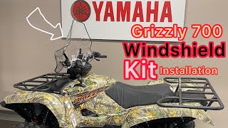 Yamaha grizzly 700 windshield kit installation 2022 🔥⚙️🧰 [upl. by Minoru]